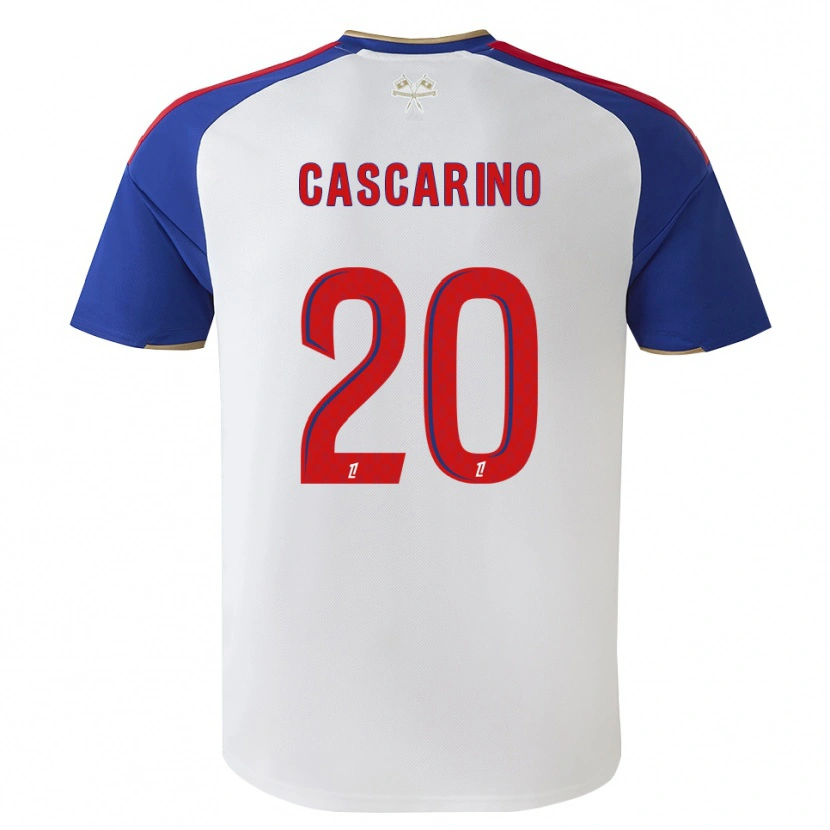 Danxen Homem Camisola Delphine Cascarino #20 Azul Real Vermelho Branco Principal 2026/27 Camisa