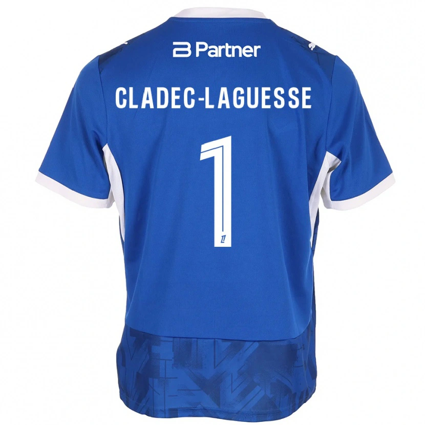 Danxen Homem Camisola Christopher Cladec-Laguesse #1 Azul Médio Branco Principal 2026/27 Camisa