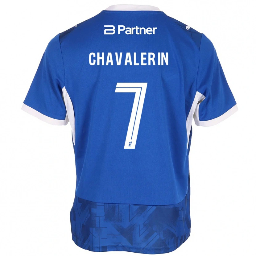 Danxen Homem Camisola Xavier Chavalerin #7 Azul Médio Branco Principal 2026/27 Camisa