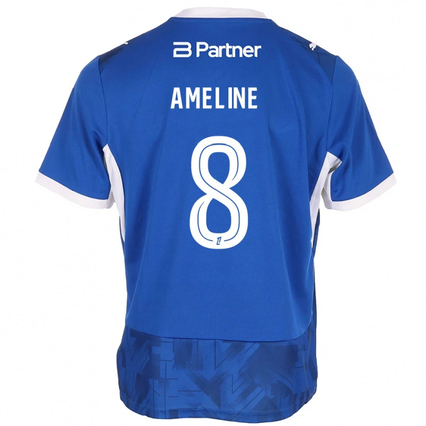 Danxen Homem Camisola Soan Ameline #8 Azul Médio Branco Principal 2026/27 Camisa