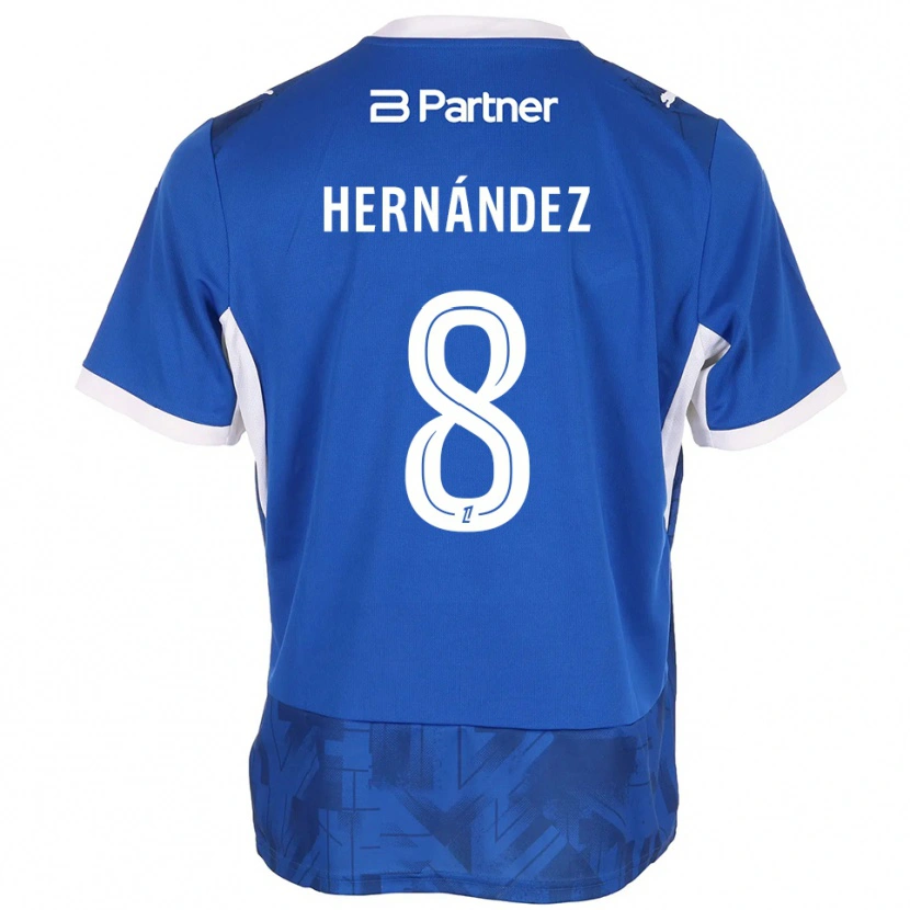 Danxen Homem Camisola Pablo Hernandez #8 Azul Médio Branco Principal 2026/27 Camisa