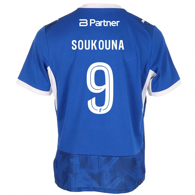 Danxen Homem Camisola Idrissa Soukouna #9 Azul Médio Branco Principal 2026/27 Camisa