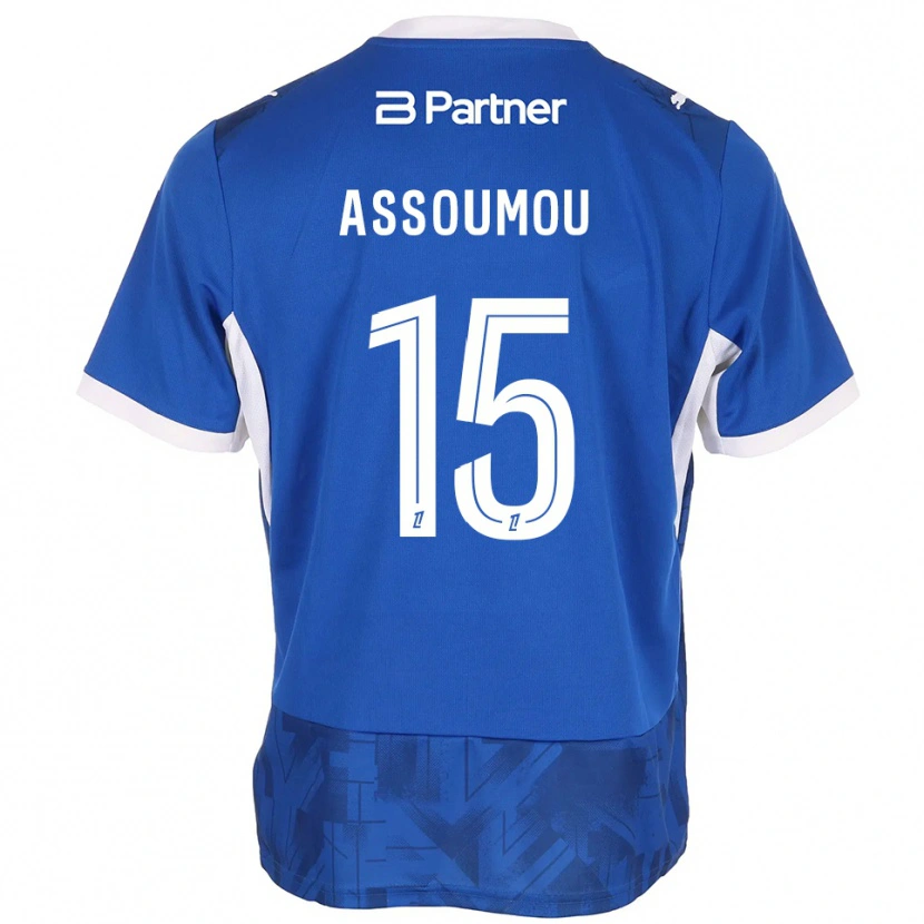 Danxen Homem Camisola Jaurès Assoumou #15 Azul Médio Branco Principal 2026/27 Camisa
