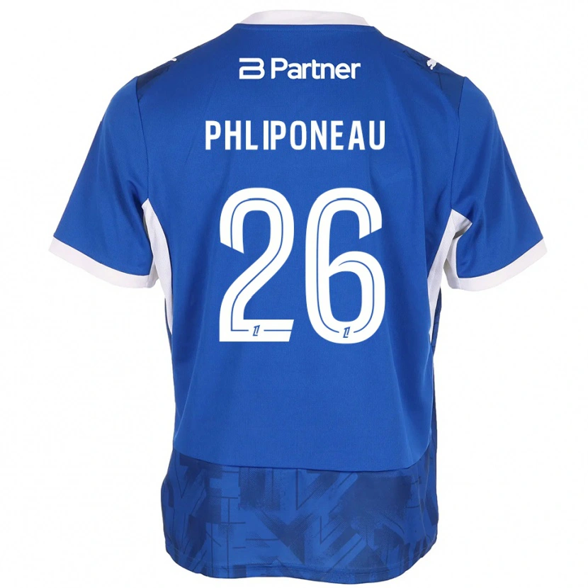 Danxen Homem Camisola Alexandre Phliponeau #26 Azul Médio Branco Principal 2026/27 Camisa