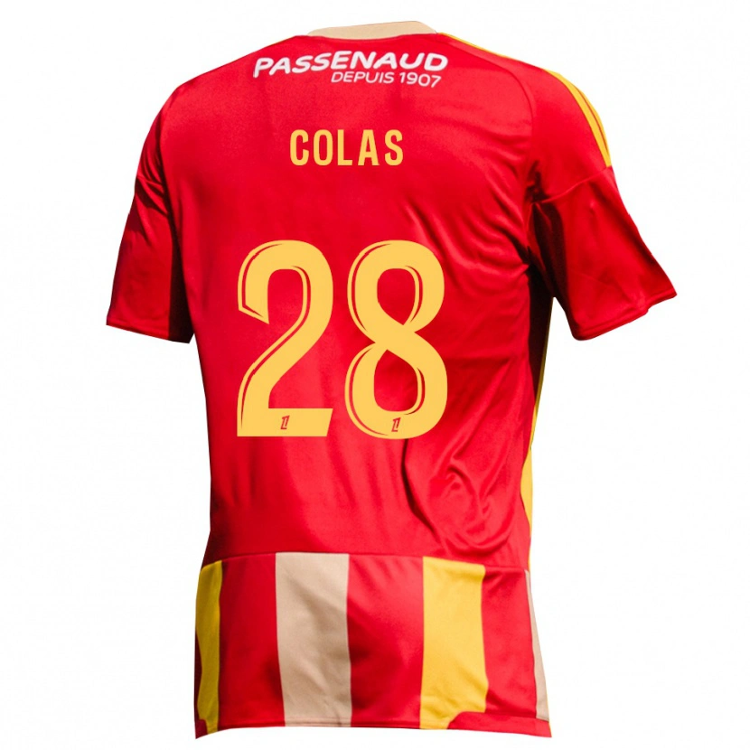 Danxen Homem Camisola Erwan Colas #28 Amarelo Vermelho Verde Principal 2026/27 Camisa