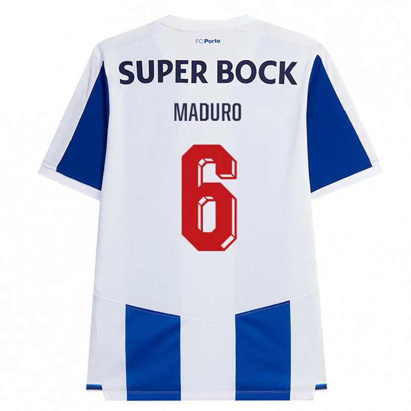 Danxen Homem Camisola Henrique Maduro #6 Azul Branco Vermelho Principal 2026/27 Camisa