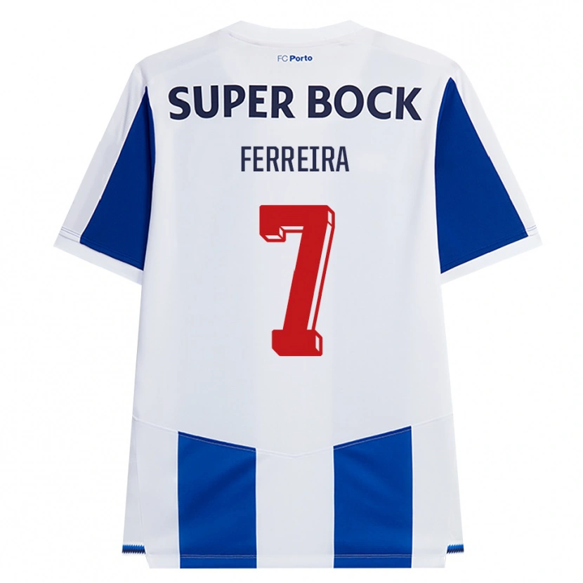 Danxen Homem Camisola Maria Ferreira #7 Azul Branco Vermelho Principal 2026/27 Camisa