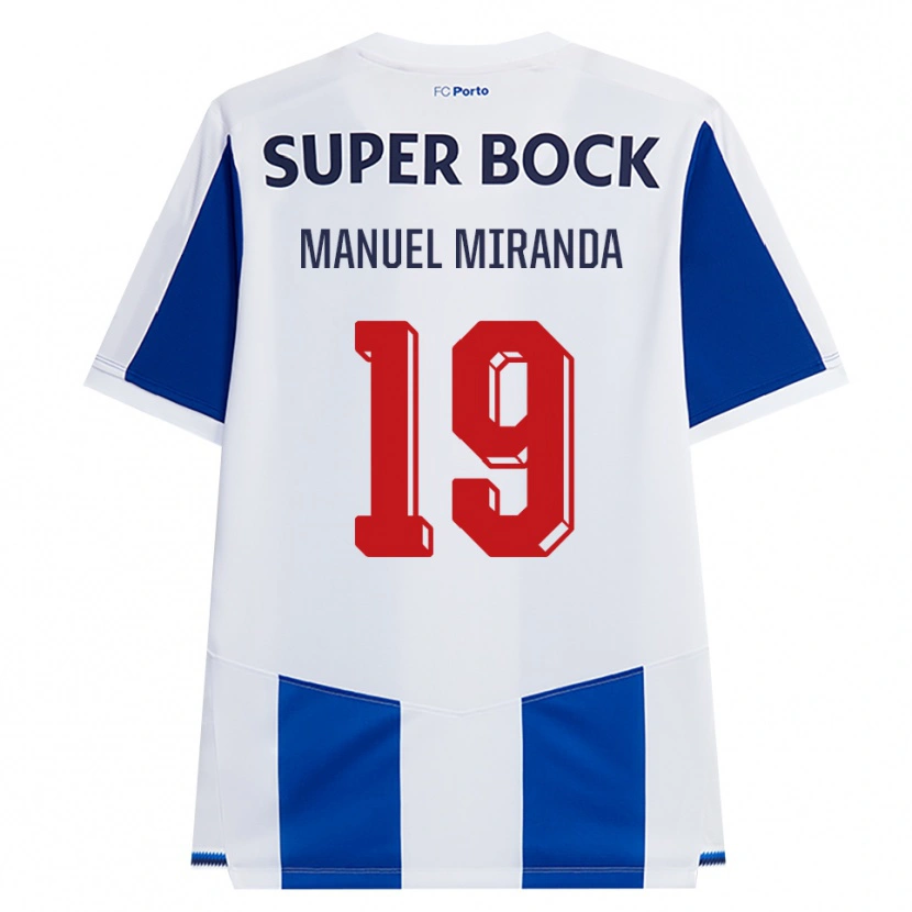 Danxen Homem Camisola Manuel Miranda #19 Azul Branco Vermelho Principal 2026/27 Camisa