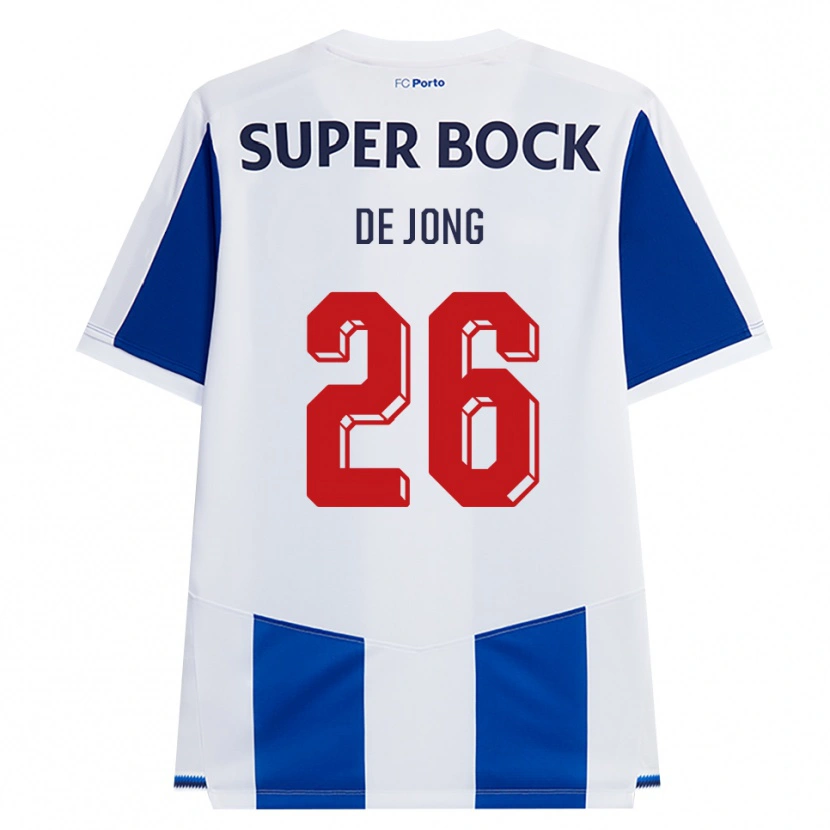 Danxen Homem Camisola Luuk De Jong #26 Azul Branco Vermelho Principal 2026/27 Camisa