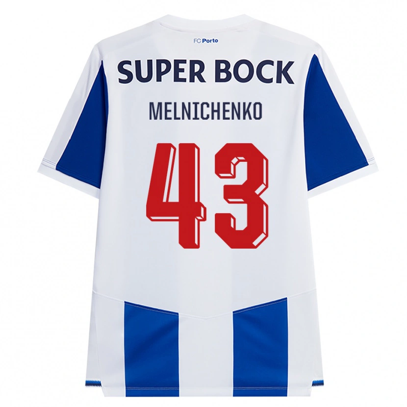 Danxen Homem Camisola Trofim Melnichenko #43 Azul Branco Vermelho Principal 2026/27 Camisa