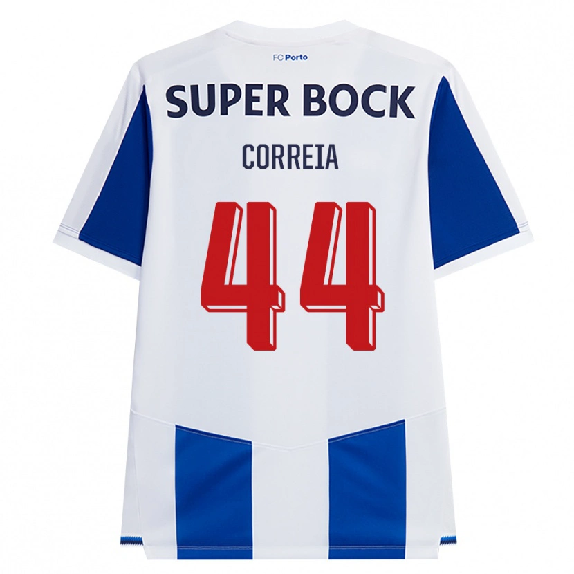 Danxen Homem Camisola Romain Correia #44 Azul Branco Vermelho Principal 2026/27 Camisa