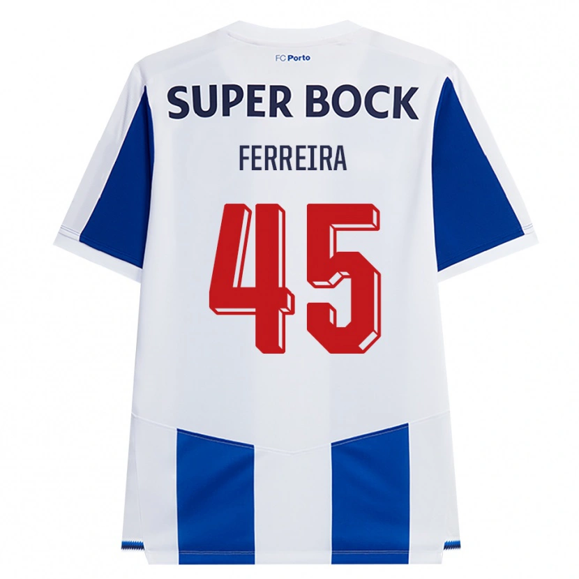 Danxen Homem Camisola Tiago Ferreira #45 Azul Branco Vermelho Principal 2026/27 Camisa