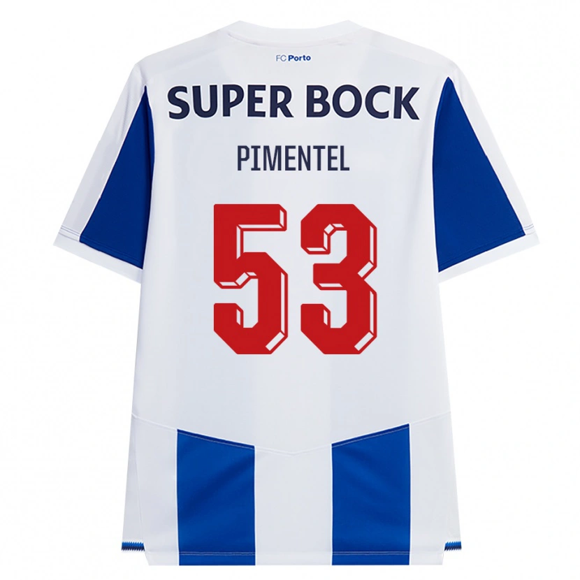 Danxen Homem Camisola Eric Pimentel #53 Azul Branco Vermelho Principal 2026/27 Camisa