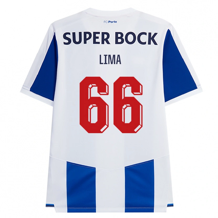 Danxen Homem Camisola Bernardo Lima #66 Azul Branco Vermelho Principal 2026/27 Camisa