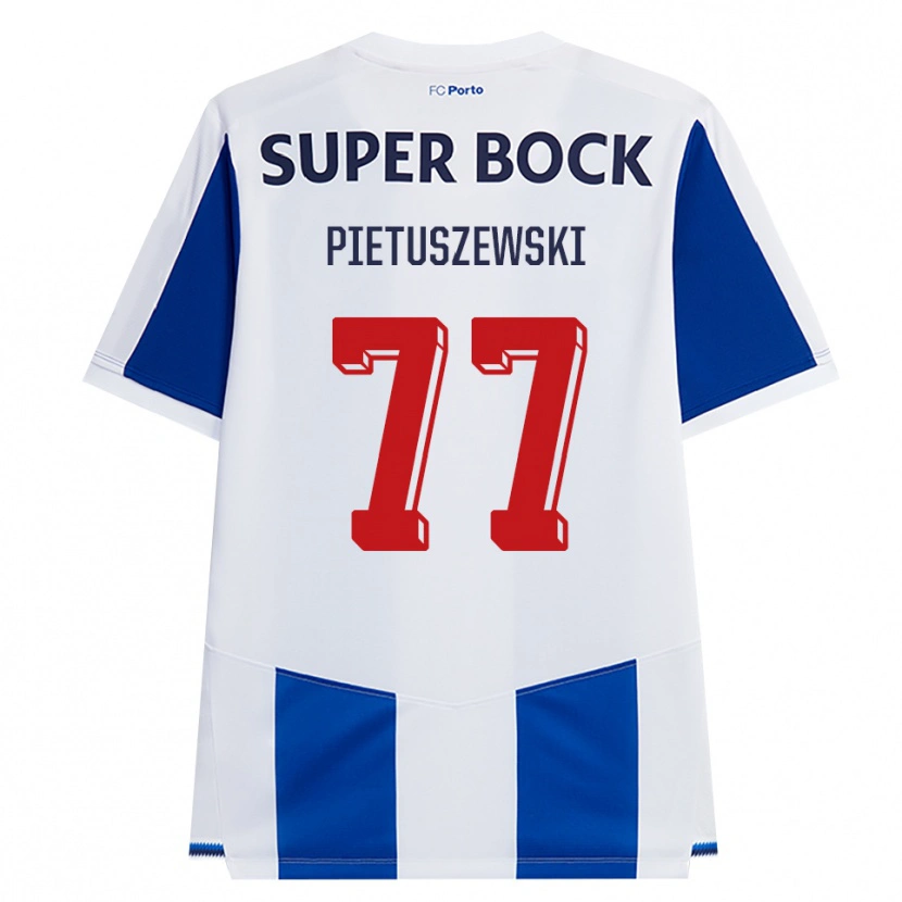 Danxen Homem Camisola Oskar Pietuszewski #77 Azul Branco Vermelho Principal 2026/27 Camisa