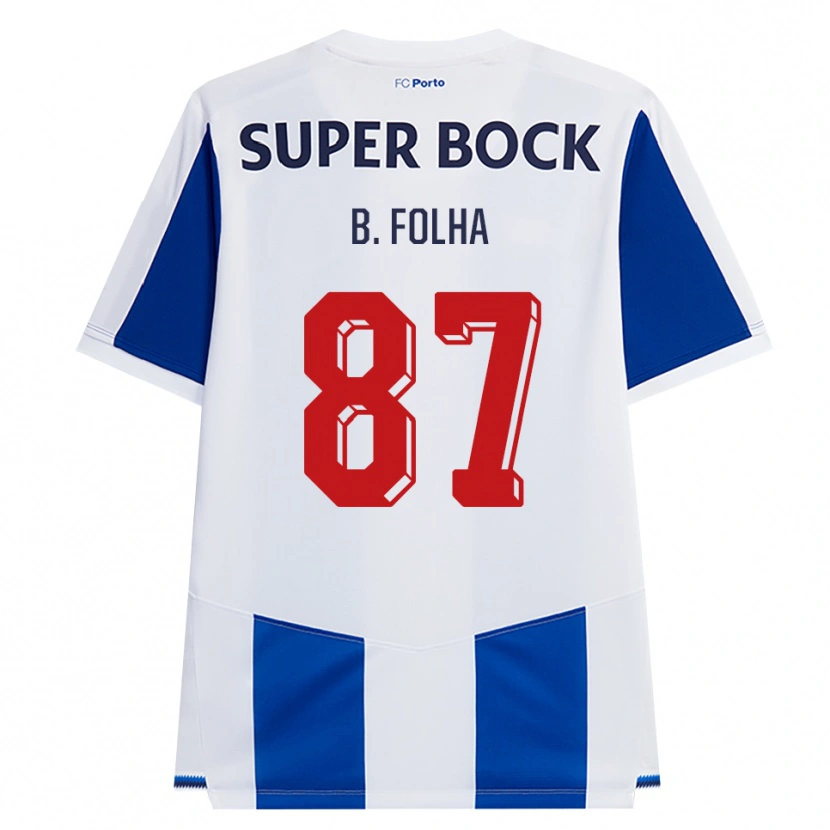 Danxen Homem Camisola Bernardo Folha #87 Azul Branco Vermelho Principal 2026/27 Camisa