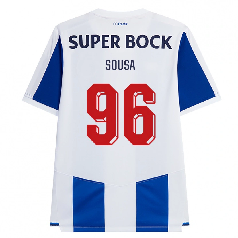 Danxen Homem Camisola Filipe Sousa #96 Azul Branco Vermelho Principal 2026/27 Camisa