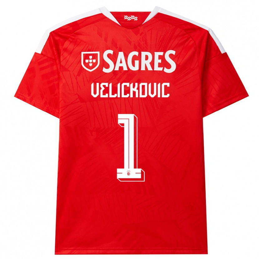 Danxen Homem Camisola Luka Velickovic #1 Vermelho Branco Amarelo Principal 2026/27 Camisa