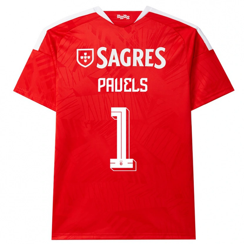 Danxen Homem Camisola Lena Pauels #1 Vermelho Branco Amarelo Principal 2026/27 Camisa
