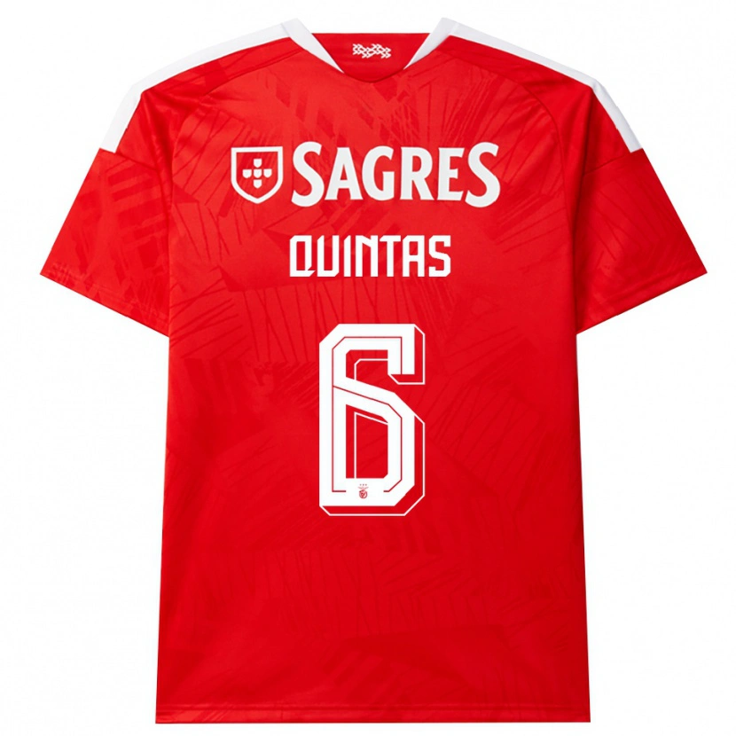 Danxen Homem Camisola Rafael Quintas #6 Vermelho Branco Amarelo Principal 2026/27 Camisa