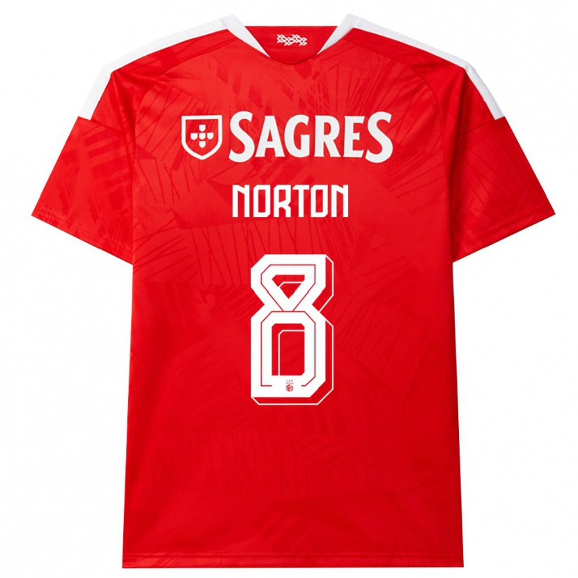 Danxen Homem Camisola Andreia Norton #8 Vermelho Branco Amarelo Principal 2026/27 Camisa
