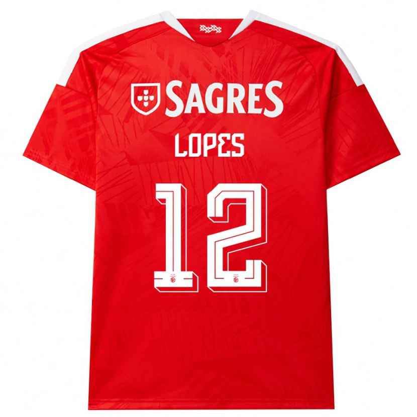 Danxen Homem Camisola Leonardo Lopes #12 Vermelho Branco Amarelo Principal 2026/27 Camisa