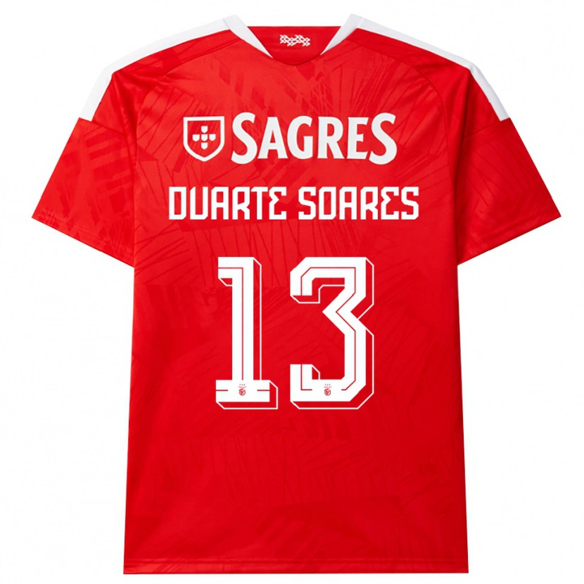 Danxen Homem Camisola Duarte Soares #13 Vermelho Branco Amarelo Principal 2026/27 Camisa
