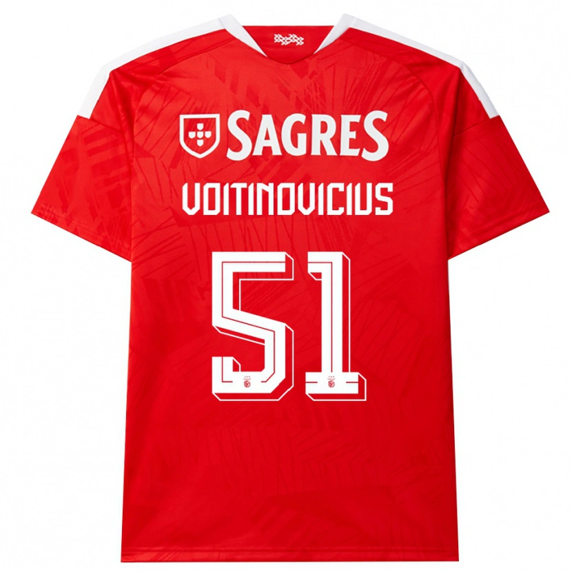 Danxen Homem Camisola Arnas Voitinovičius #51 Vermelho Branco Amarelo Principal 2026/27 Camisa