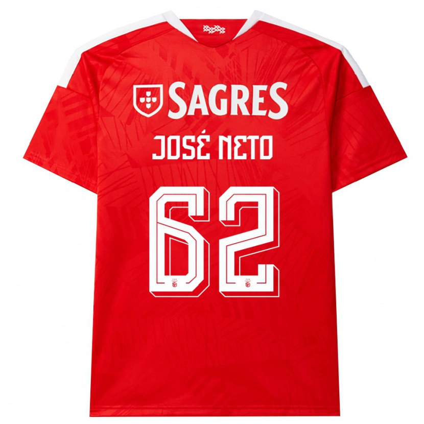 Danxen Homem Camisola José Neto #62 Vermelho Branco Amarelo Principal 2026/27 Camisa
