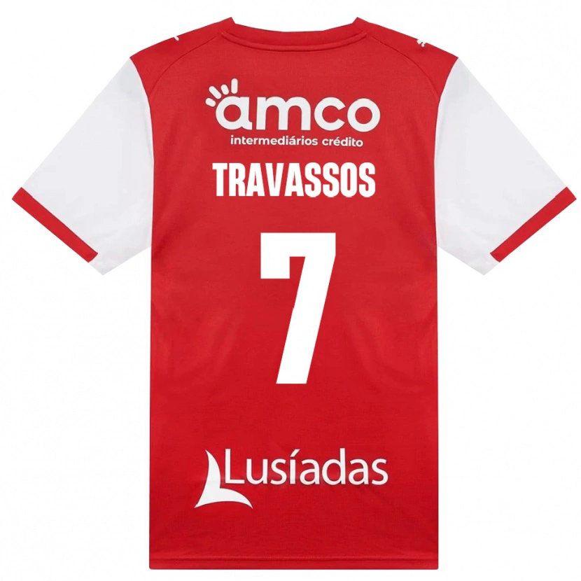 Danxen Homem Camisola Diogo Travassos #7 Branco Vermelho Preto Principal 2026/27 Camisa