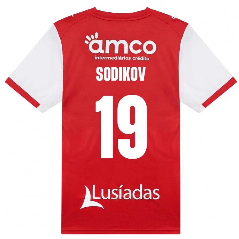 Danxen Homem Camisola Sayfiddin Sodikov #19 Branco Vermelho Preto Principal 2026/27 Camisa