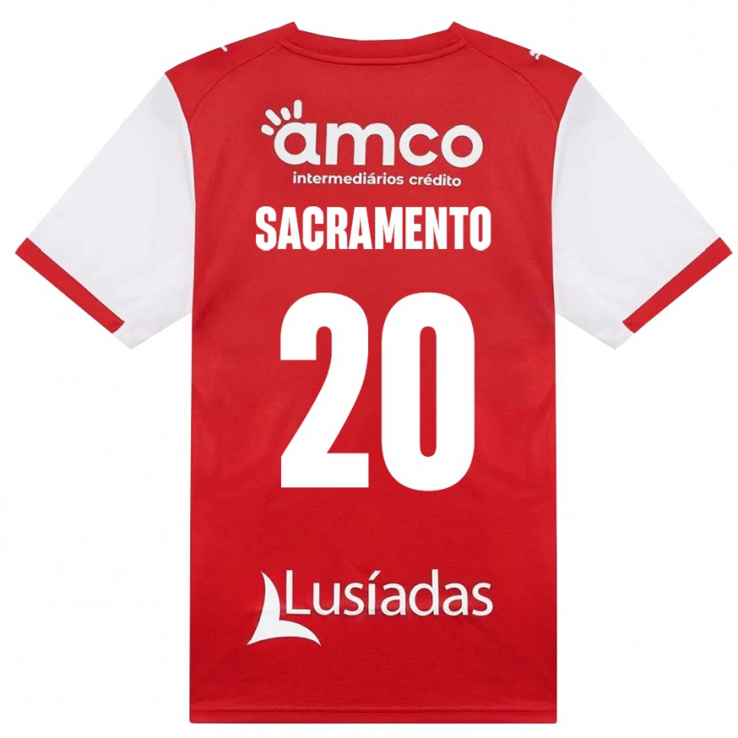 Danxen Homem Camisola Medgilson Sacramento #20 Branco Vermelho Preto Principal 2026/27 Camisa