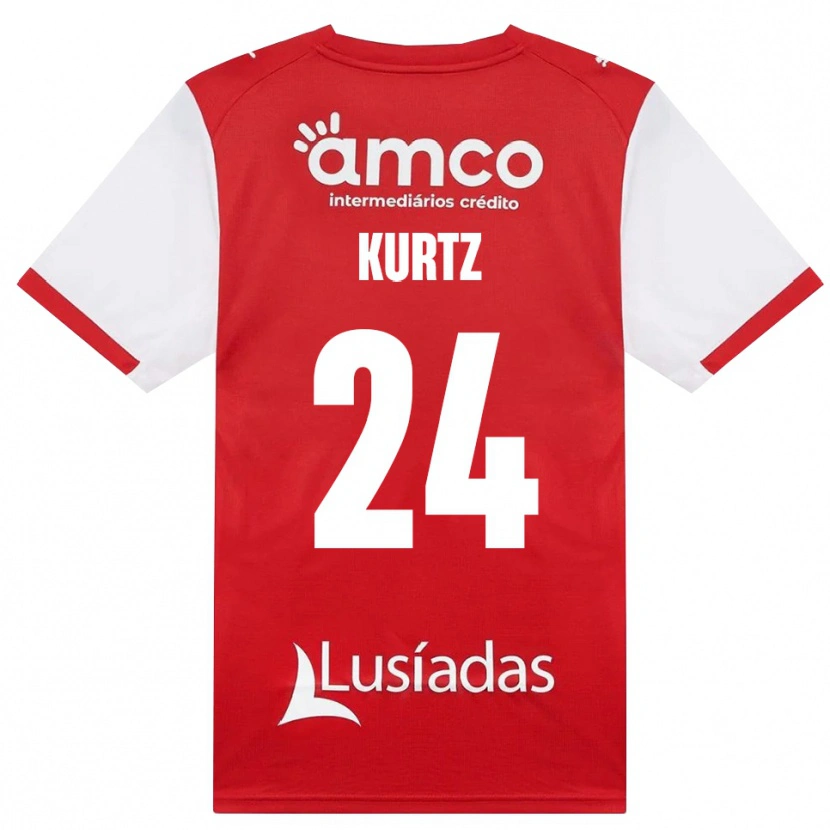 Danxen Homem Camisola Linus Kurtz #24 Branco Vermelho Preto Principal 2026/27 Camisa