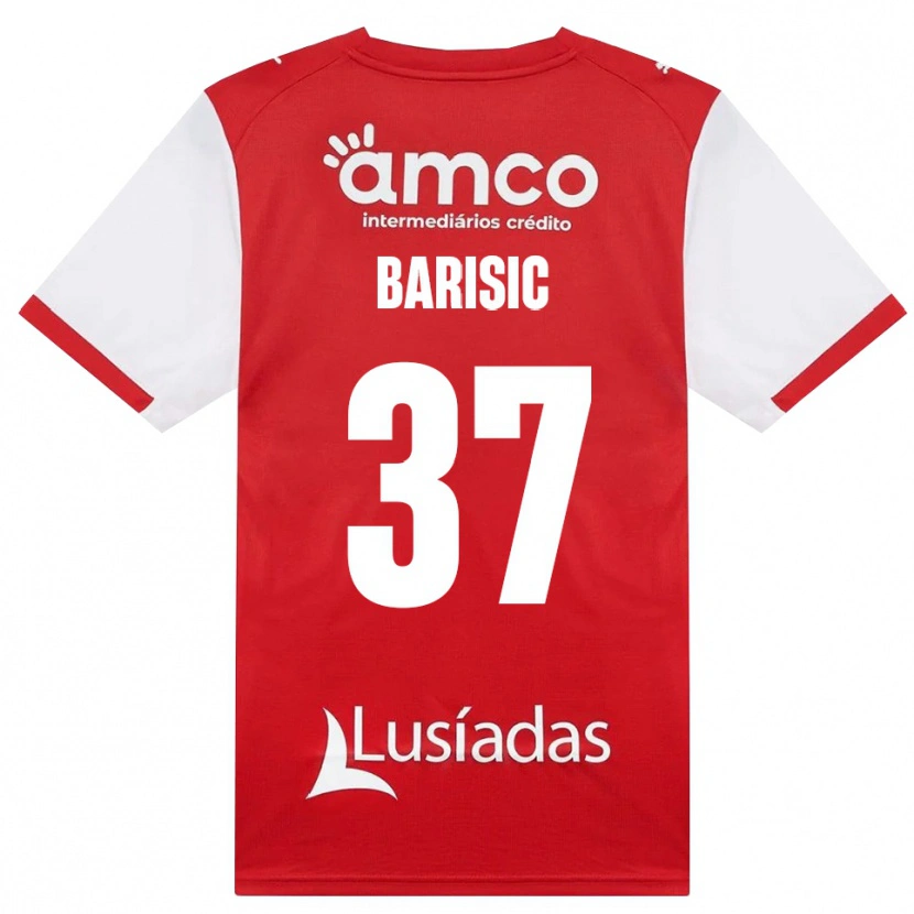 Danxen Homem Camisola Adrian Barisic #37 Branco Vermelho Preto Principal 2026/27 Camisa