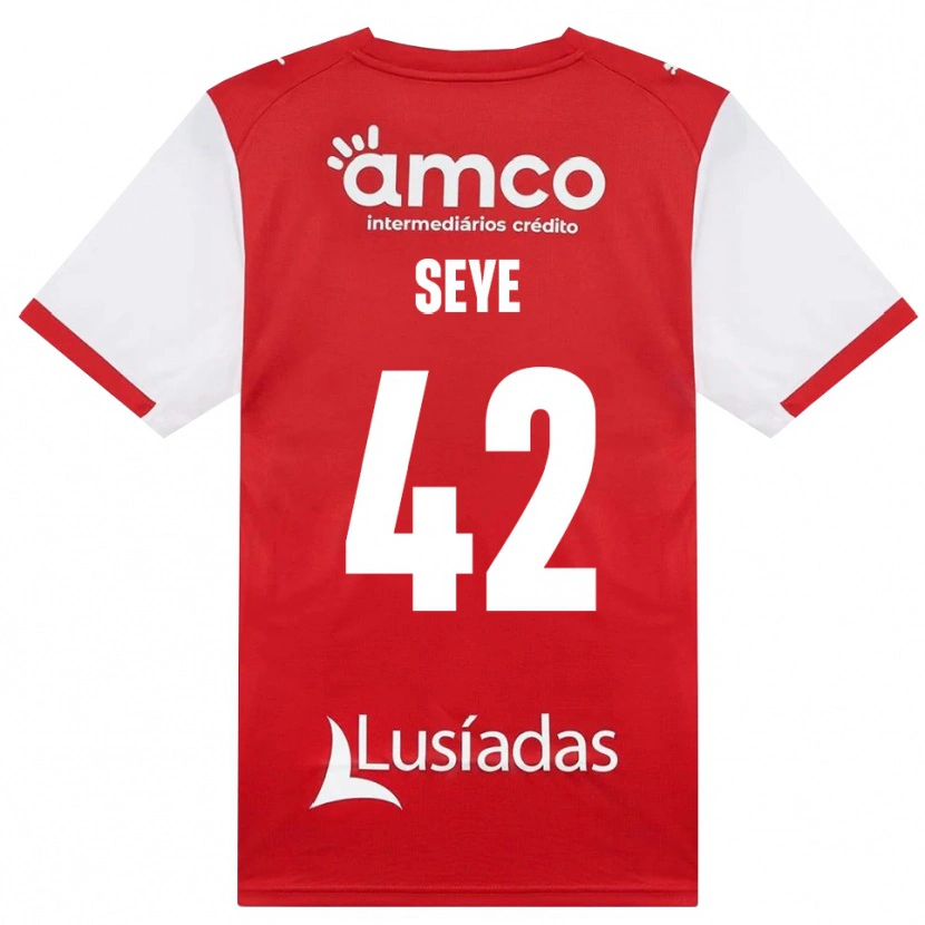 Danxen Homem Camisola Modou Seye #42 Branco Vermelho Preto Principal 2026/27 Camisa