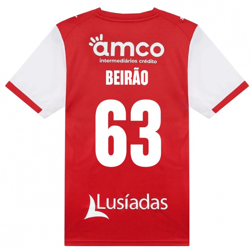 Danxen Homem Camisola Rodrigo Beirão #63 Branco Vermelho Preto Principal 2026/27 Camisa