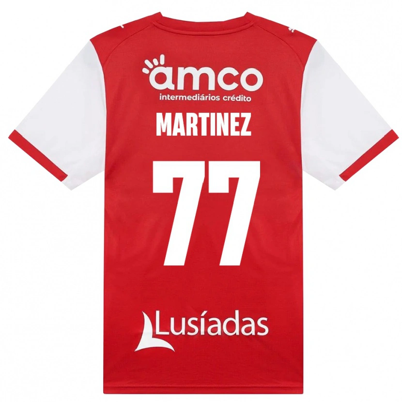 Danxen Homem Camisola Gabri Martínez #77 Branco Vermelho Preto Principal 2026/27 Camisa