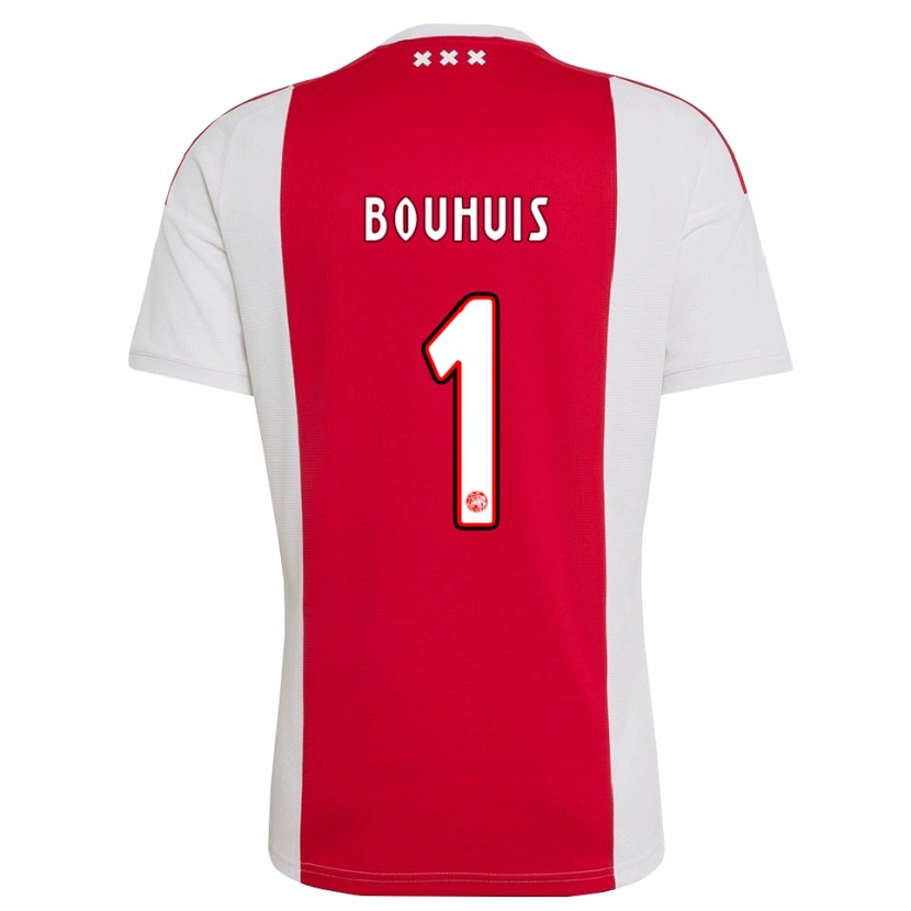 Danxen Homem Camisola Jens Bouhuis #1 Vermelho Branco Amarelo Principal 2026/27 Camisa
