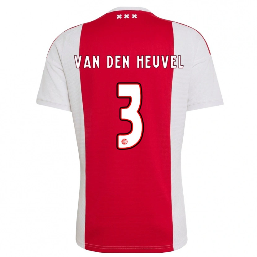 Danxen Homem Camisola Nino Van Den Heuvel #3 Vermelho Branco Amarelo Principal 2026/27 Camisa