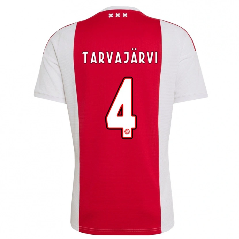 Danxen Homem Camisola Niilo Tarvajärvi #4 Vermelho Branco Amarelo Principal 2026/27 Camisa