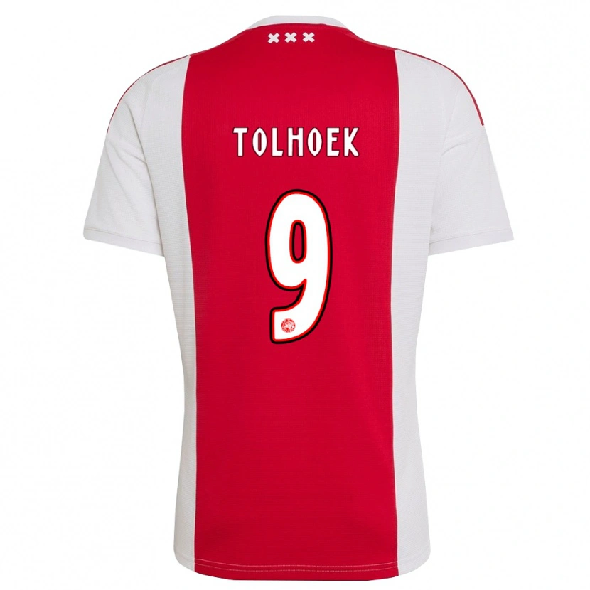 Danxen Homem Camisola Danique Tolhoek #9 Vermelho Branco Amarelo Principal 2026/27 Camisa
