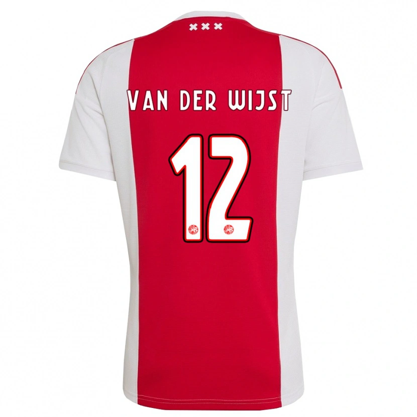 Danxen Homem Camisola Giovanni Van Der Wijst #12 Vermelho Branco Amarelo Principal 2026/27 Camisa