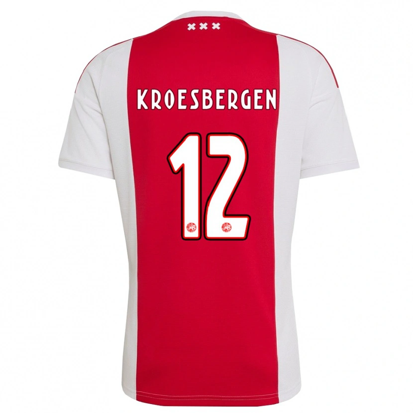 Danxen Homem Camisola Branko Kroesbergen #12 Vermelho Branco Amarelo Principal 2026/27 Camisa