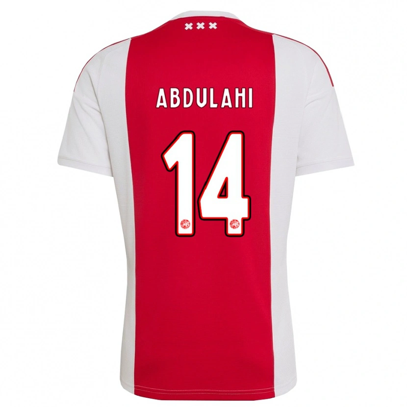 Danxen Homem Camisola Liban Abdulahi #14 Vermelho Branco Amarelo Principal 2026/27 Camisa