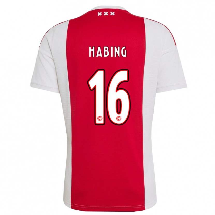 Danxen Homem Camisola Youri Habing #16 Vermelho Branco Amarelo Principal 2026/27 Camisa