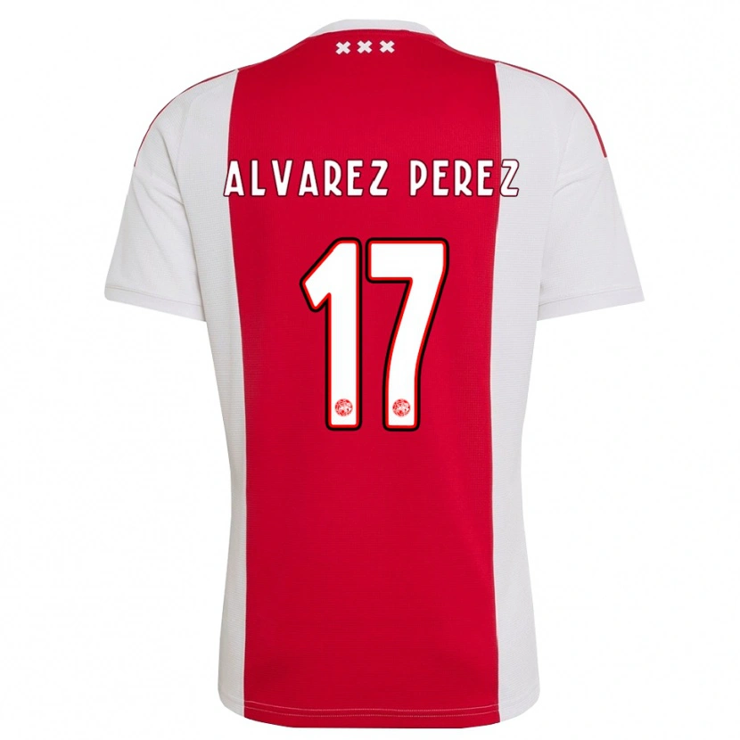 Danxen Homem Camisola Marley Álvarez Pérez #17 Vermelho Branco Amarelo Principal 2026/27 Camisa