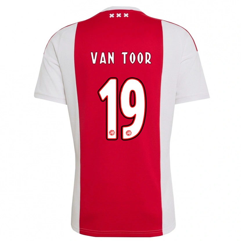 Danxen Homem Camisola Julian Van Toor #19 Vermelho Branco Amarelo Principal 2026/27 Camisa