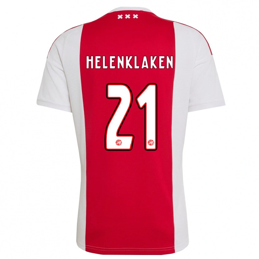 Danxen Homem Camisola Sjors Helenklaken #21 Vermelho Branco Amarelo Principal 2026/27 Camisa