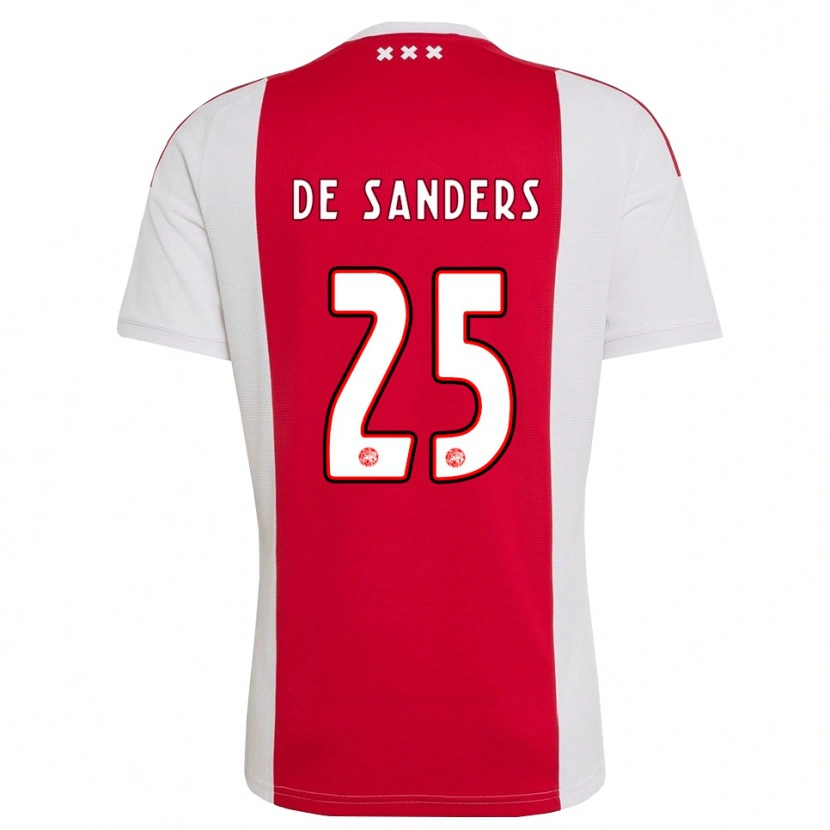 Danxen Homem Camisola Kay-Lee De Sanders #25 Vermelho Branco Amarelo Principal 2026/27 Camisa
