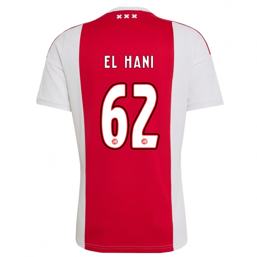 Danxen Homem Camisola Aymean El Hani #62 Vermelho Branco Amarelo Principal 2026/27 Camisa